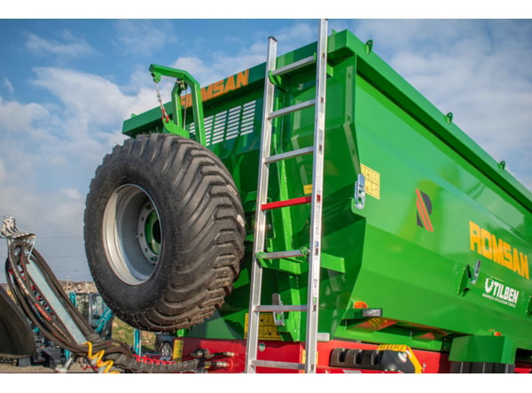 Remorca Agricola ROMSAN R140TAHK -TANDEM BENA TIP U 14t, basculare spate, frana pe aer , prelata cu suport si roata de rezerva de vanzare